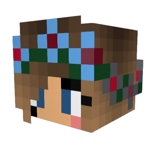 COMPUTERGIRL24 Minecraft avatar head, 3D render
