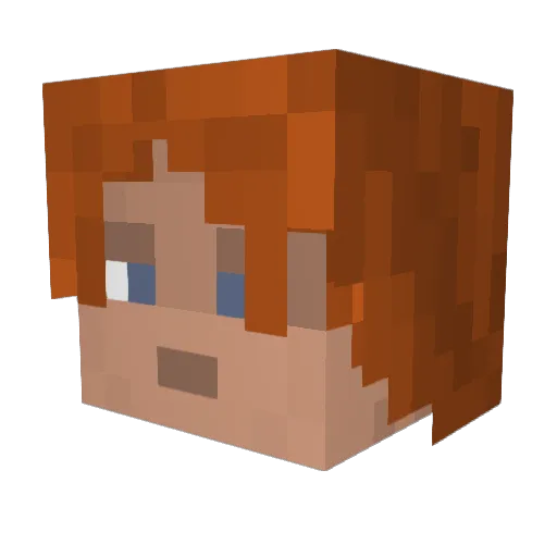 COMRADE_SANYA Minecraft avatar head, 3D render