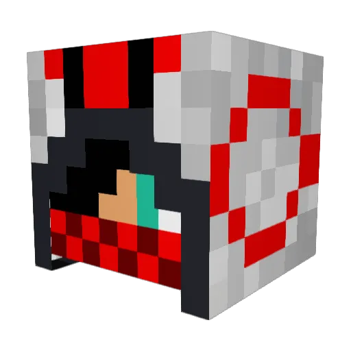 CONMAC12 Minecraft avatar head, 3D render
