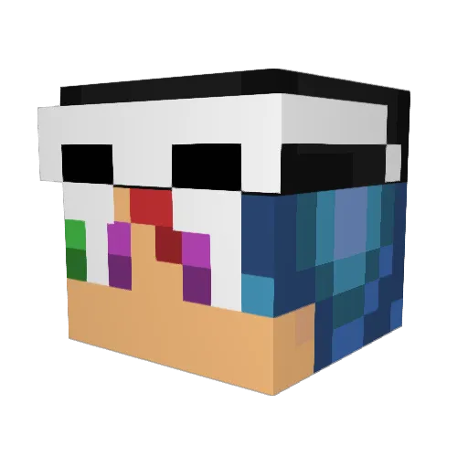 CONTERIX Minecraft avatar head, 3D render