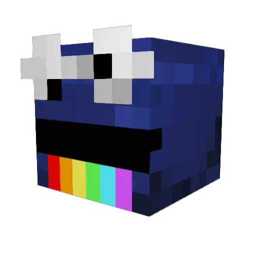 COOKIESOMG Minecraft avatar head, 3D render