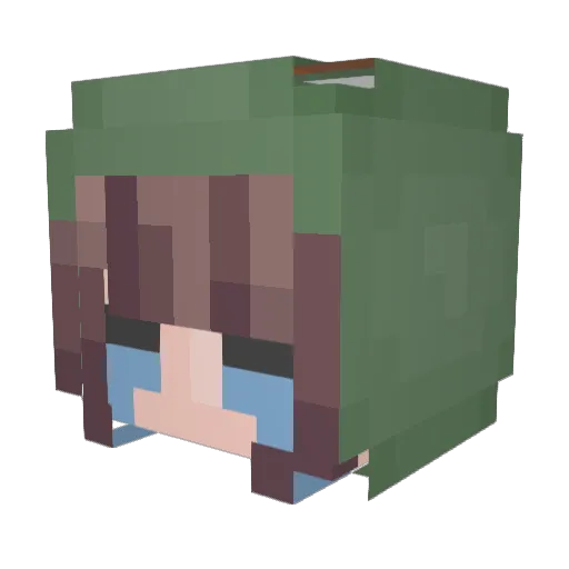 COOLGIRL774 Minecraft avatar head, 3D render