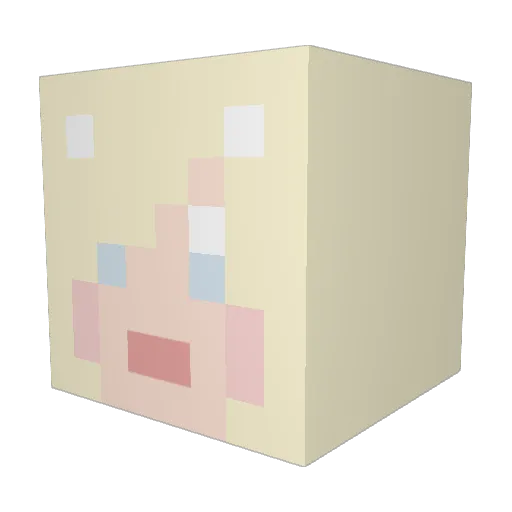 COR6EAU Minecraft avatar head, 3D render