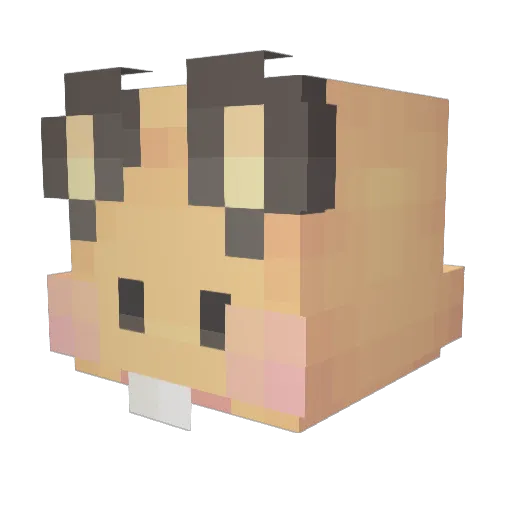 COROCOROKURIRIN Minecraft avatar head, 3D render