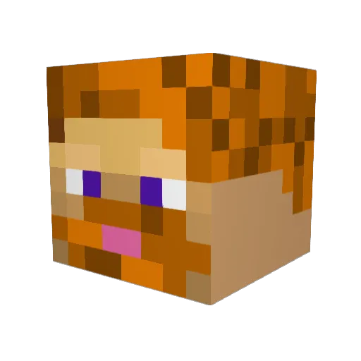 COS108 Minecraft avatar head, 3D render