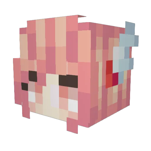 COSJHH Minecraft avatar head, 3D render