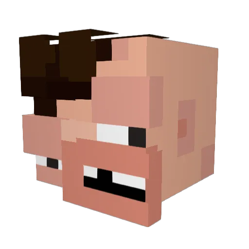 COSMO_UYY_ Minecraft avatar head, 3D render