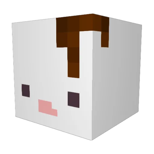 COWGOD070507 Minecraft avatar head, 3D render