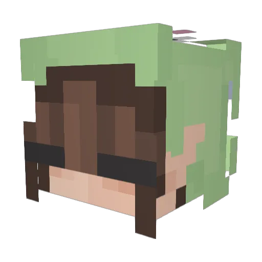 COWMASTER_13 Minecraft avatar head, 3D render