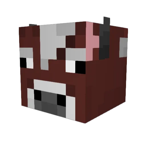 COWexecutive Minecraft avatar head, 3D render