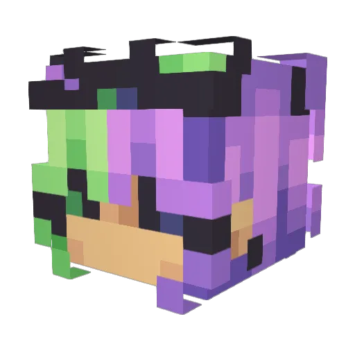 COWlord100 Minecraft avatar head, 3D render