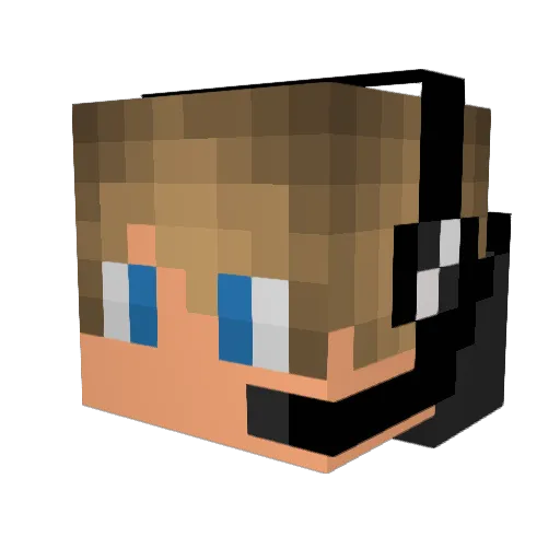 COZMICGH0ST Minecraft avatar head, 3D render