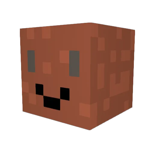 CO_CO0707 Minecraft avatar head, 3D render
