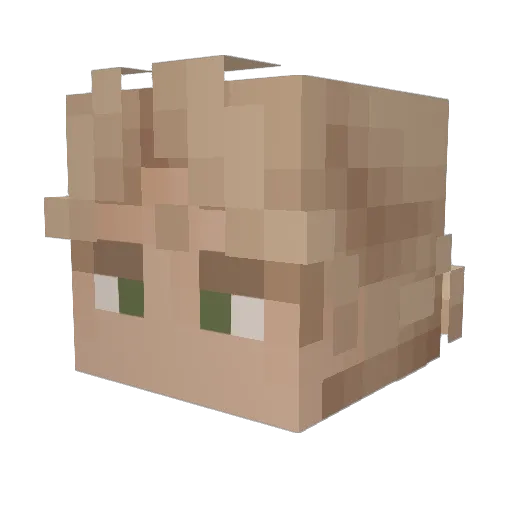 CO_RB Minecraft avatar head, 3D render
