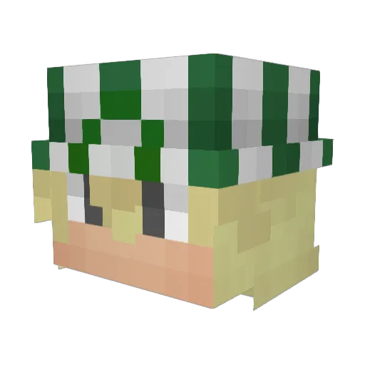CP51 Minecraft avatar head, 3D render
