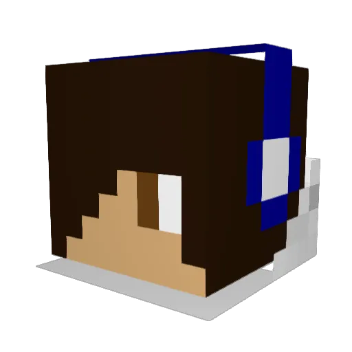 CPJR24 Minecraft avatar head, 3D render