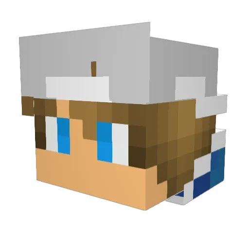 CPL0123 Minecraft avatar head, 3D render