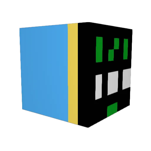 CPSg0d1y Minecraft avatar head, 3D render