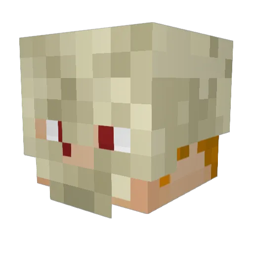 CPT_D_Elfrith Minecraft avatar head, 3D render