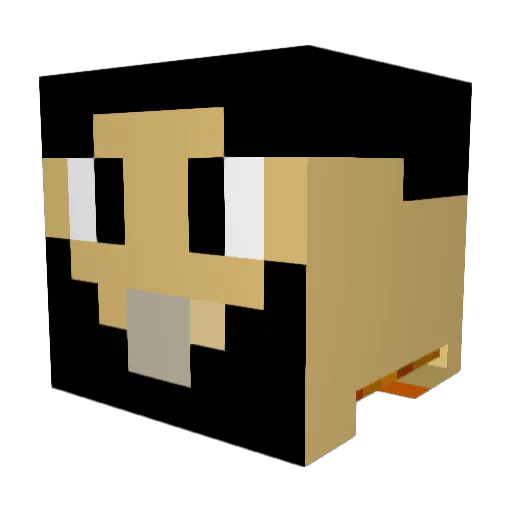 CPTdave Minecraft avatar head, 3D render
