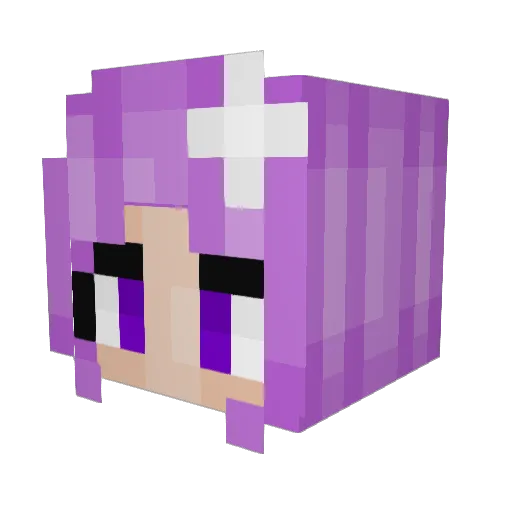 CPU_Nepgear Minecraft avatar head, 3D render