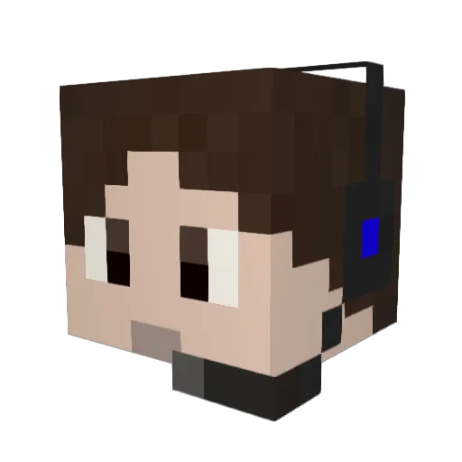 CPV4815 Minecraft avatar head, 3D render