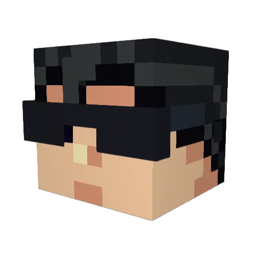CPYT Minecraft avatar head, 3D render