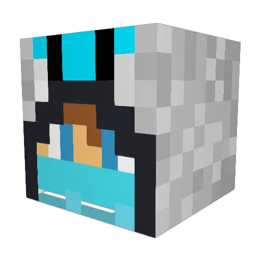 CPYking Minecraft avatar head, 3D render