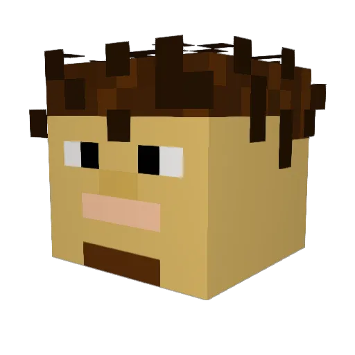 CPslayer13 Minecraft avatar head, 3D render