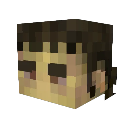 CPsommelier Minecraft avatar head, 3D render