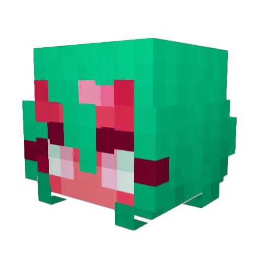 CQ7271 Minecraft avatar head, 3D render