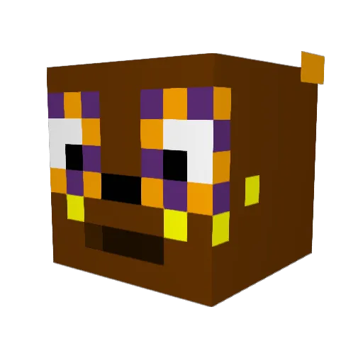 CQ813 Minecraft avatar head, 3D render