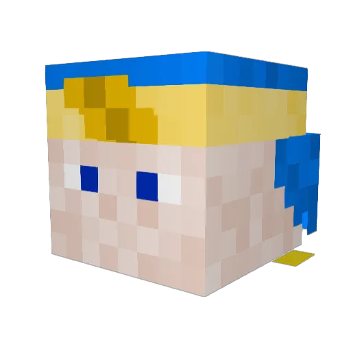 CQConar Minecraft avatar head, 3D render