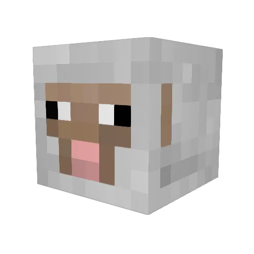 CR0N_1 Minecraft avatar head, 3D render