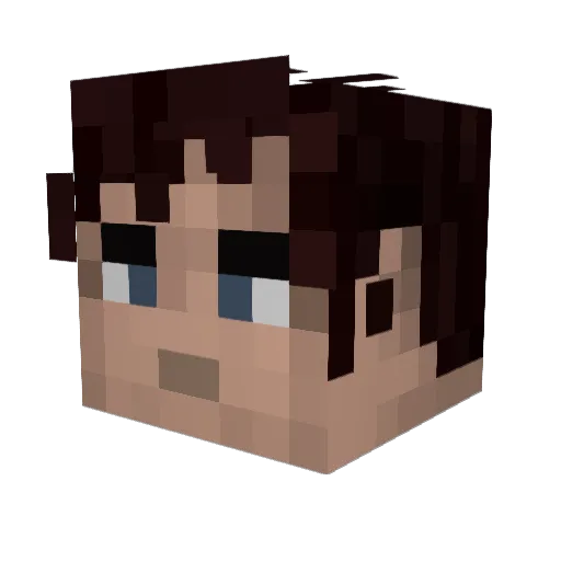CR0ZEE Minecraft avatar head, 3D render