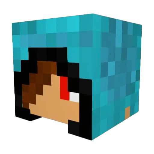 CR1 Minecraft avatar head, 3D render