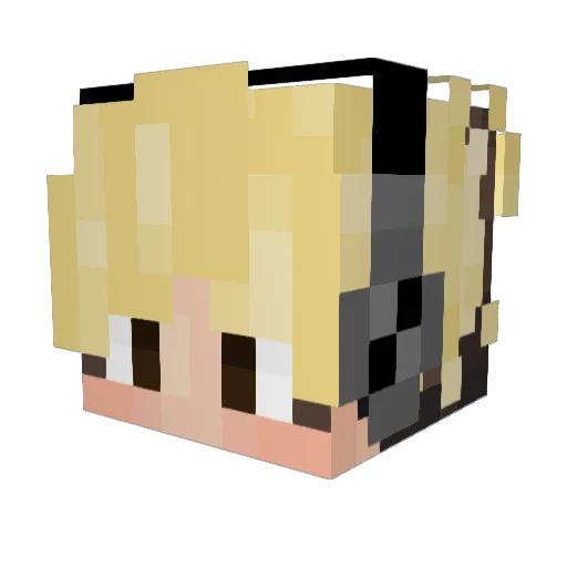 CR1zB Minecraft avatar head, 3D render