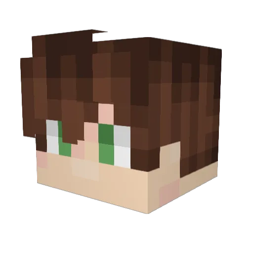 CR4FT3R_3D Minecraft avatar head, 3D render