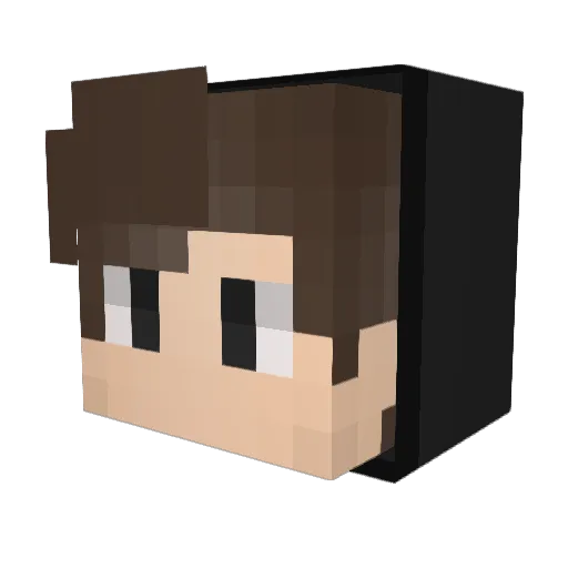 CR7God Minecraft avatar head, 3D render