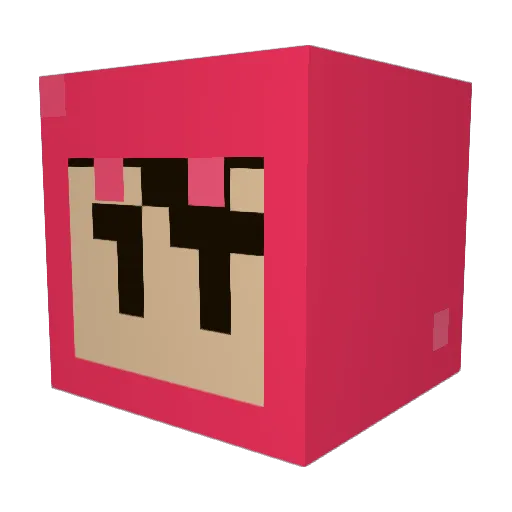 CRABSIZZLE Minecraft avatar head, 3D render
