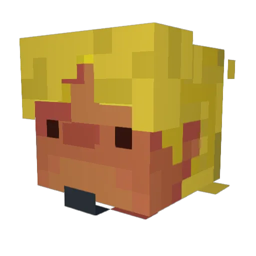 CRABSTER_123 Minecraft avatar head, 3D render