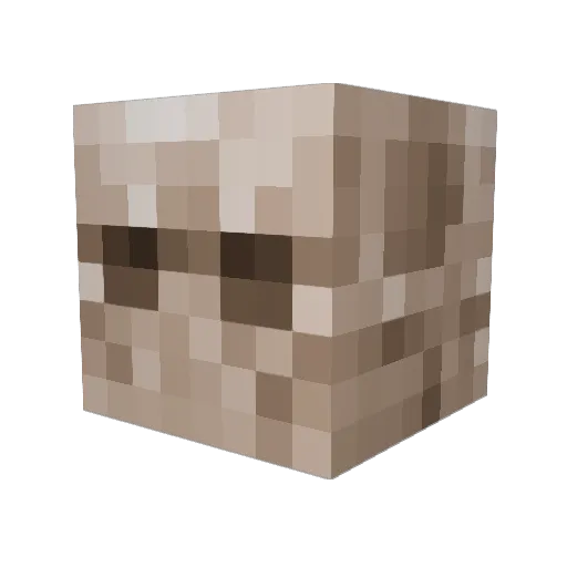CRACKHEAVEN Minecraft avatar head, 3D render