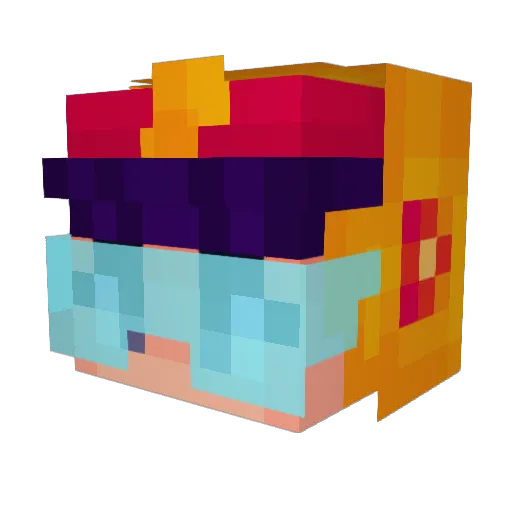CRAD_B1 Minecraft avatar head, 3D render