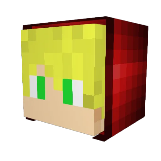 CRAFTER24O Minecraft avatar head, 3D render