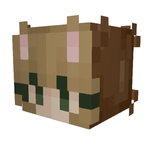 CRAFTY_CL4WZ Minecraft avatar head, 3D render