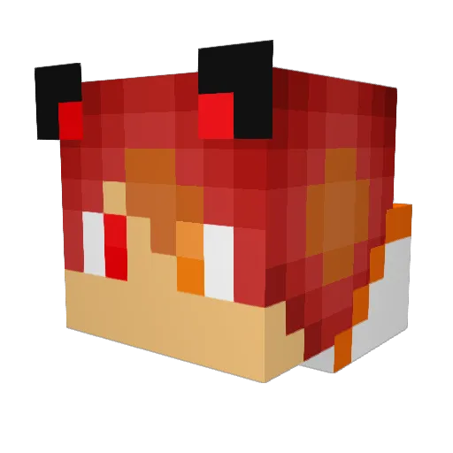 CRAKERMEN Minecraft avatar head, 3D render