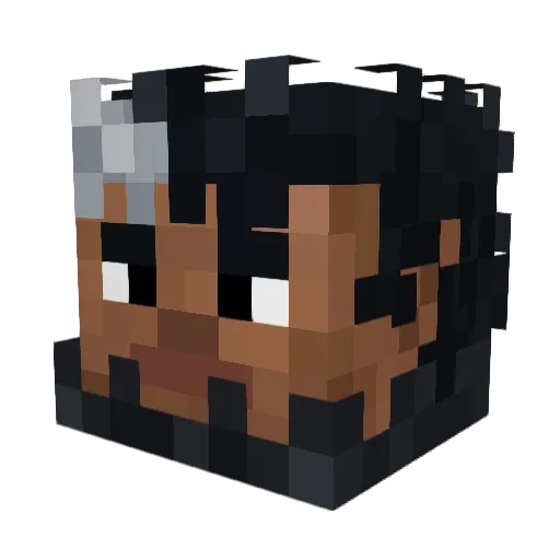 CRASHER256 Minecraft avatar head, 3D render