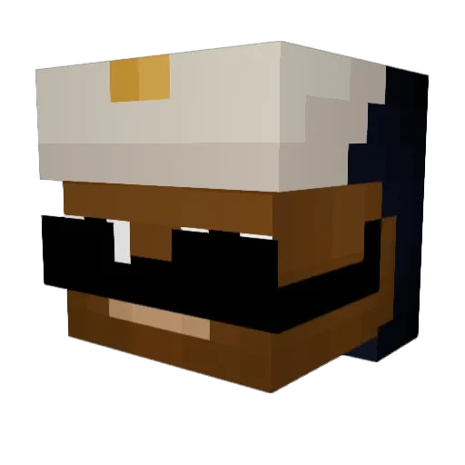 CRAZICHRIS Minecraft avatar head, 3D render
