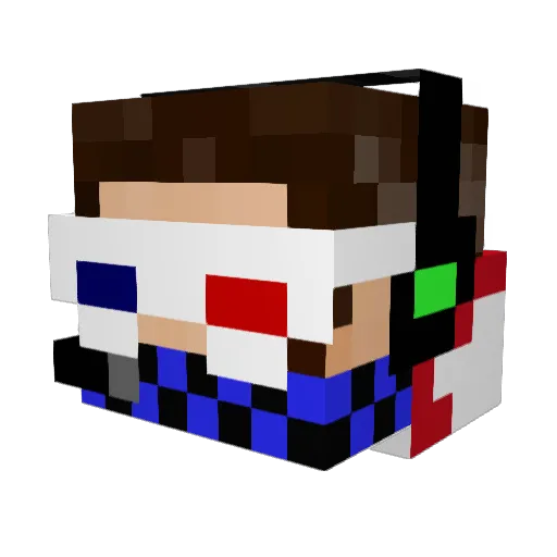 CRAZYGUY1777 Minecraft avatar head, 3D render