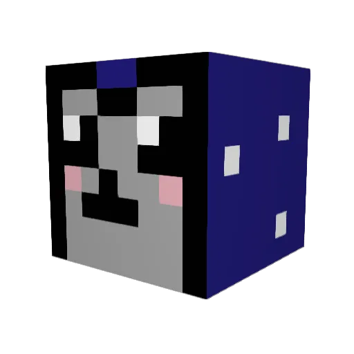 CRAZY_GIA Minecraft avatar head, 3D render